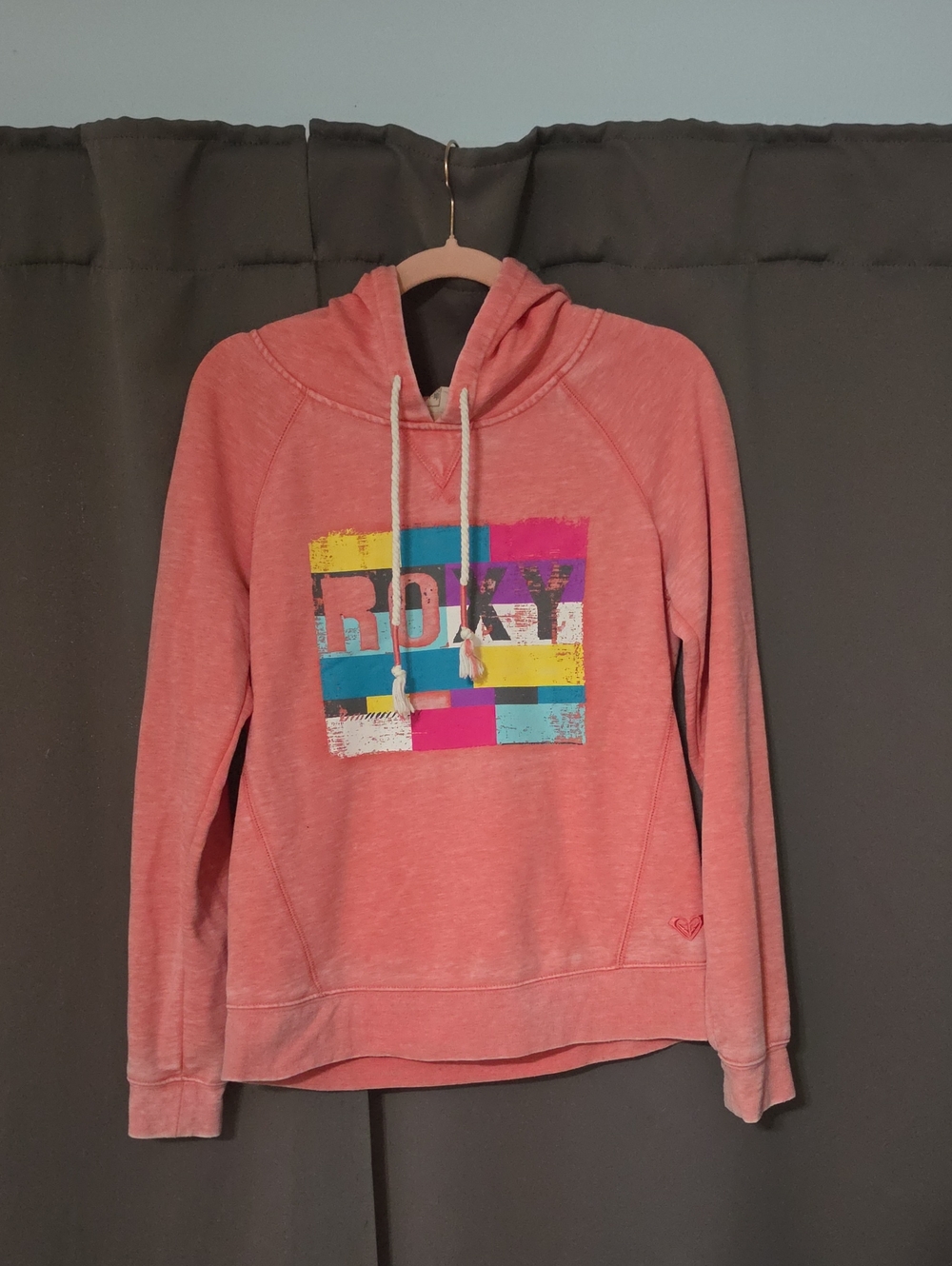 Roxy Coral Pullover Hoodie with Multicolor Logo